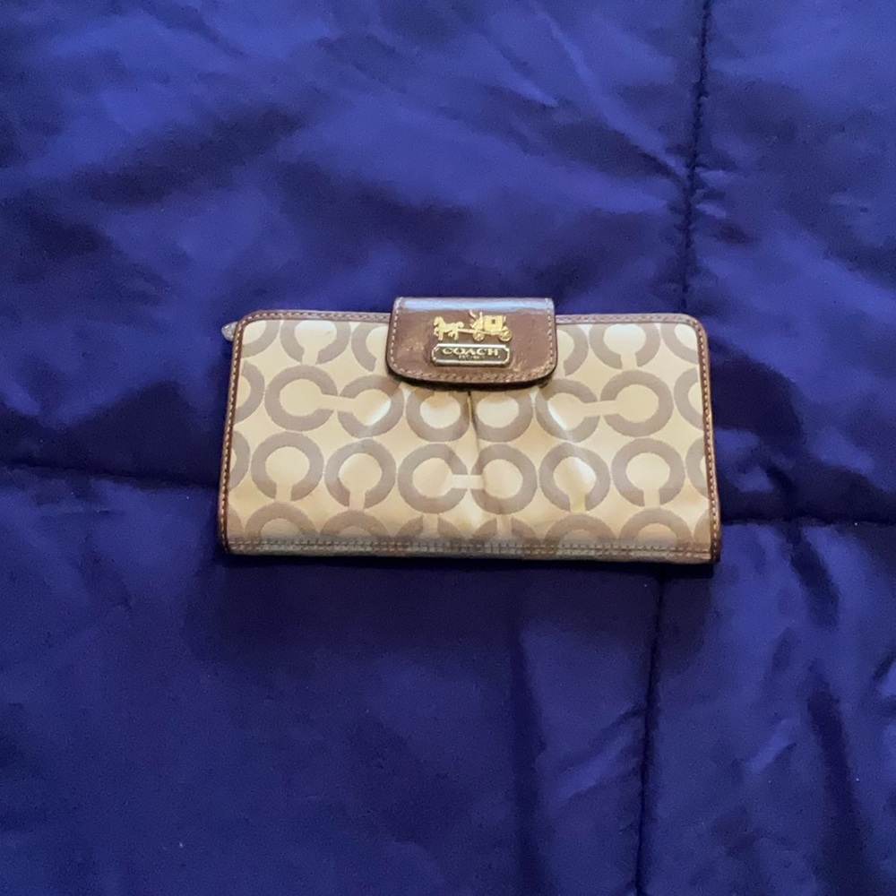 Coach wallet with purple inside